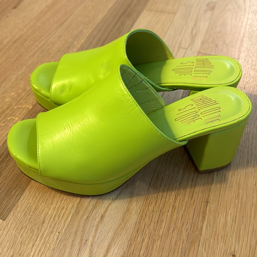Charlotte Stone platform mules
